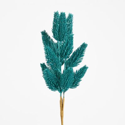 Mini Glitter Pine Bunch Emerald Green