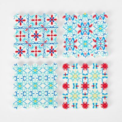 La Dolce Vita Pattern Coasters Mixed - Set of 4