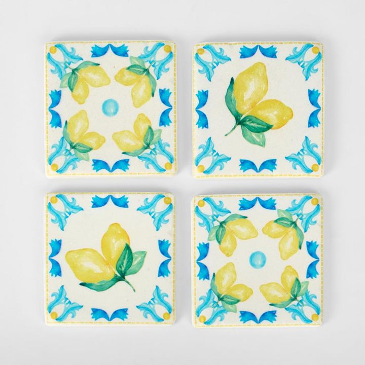 La Dolce Vita Lemon Coasters - Set of 4