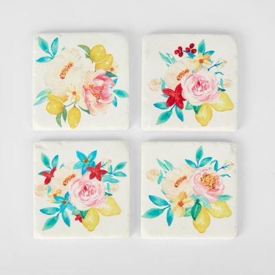 La Dolce Vita Flower Coasters - Set of 4