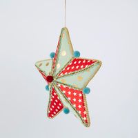 Carnival Hanging Star Red and Green