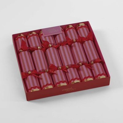 Scarlet Stripe Crackers Fuchsia