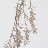 Ice Champagne Glitter Leaf Garland