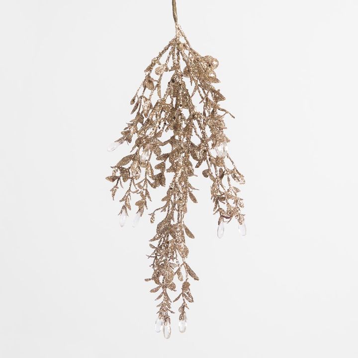 Cascading Leaf Hanging Decoration Gold