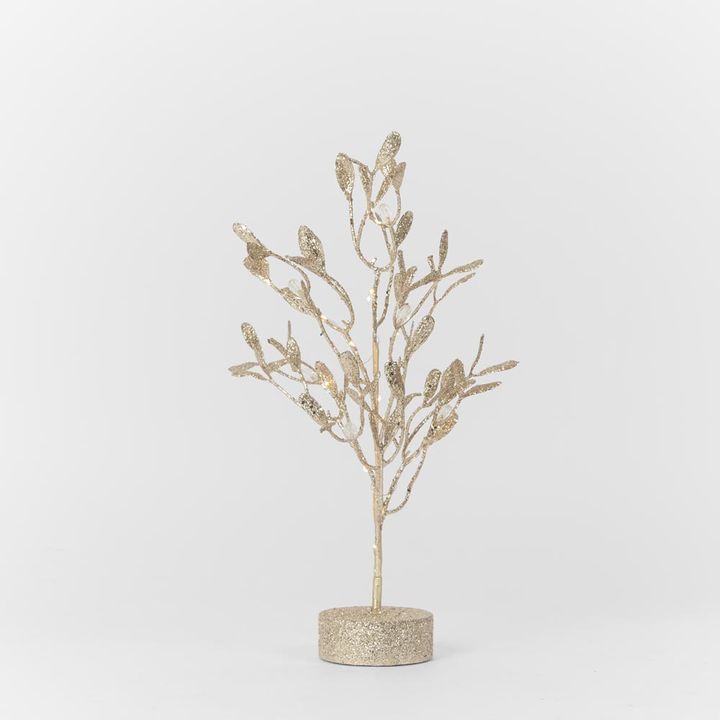 Battery Operated Glitter Leaf Tree Small