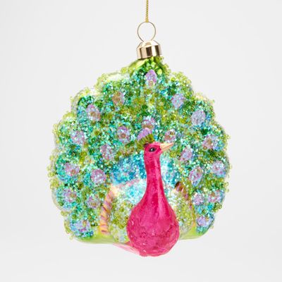 Peacock Glitter Hanging Decoration