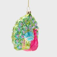 Peacock Glitter Hanging Decoration