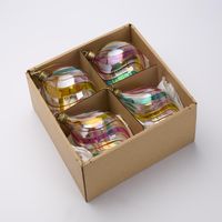 Vintage Rose Glass Baubles - Box Set of 4