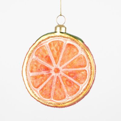 Sugared Orange Glitter Decoration