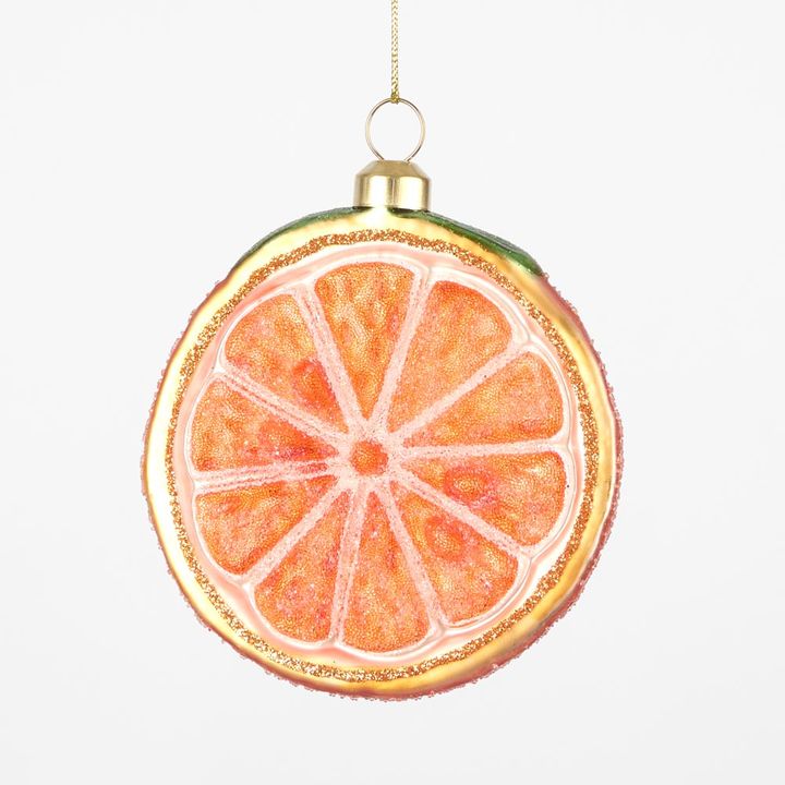 Sugared Orange Glitter Decoration