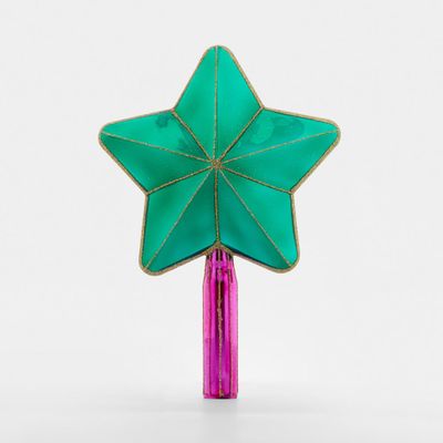 Radiant Star Tree Topper Emerald & Fuchsia