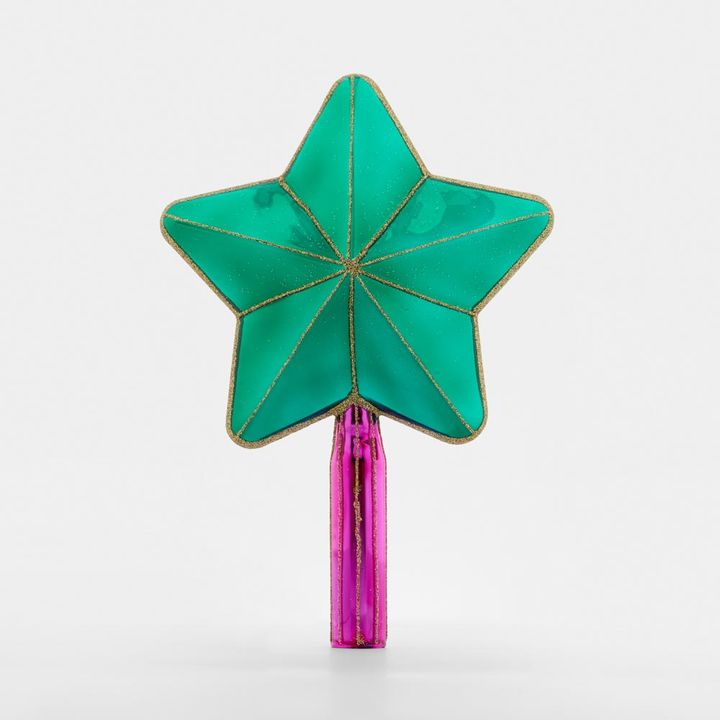 Radiant Star Tree Topper Emerald & Fuchsia