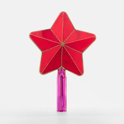 Radiant Star Tree Topper Red & Fuchsia