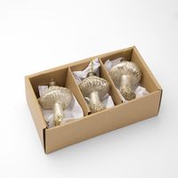 Champagne Glitter Mushrooms - Box Set of 3