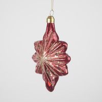 Majestic Scarlet Star Tree Decoration Red