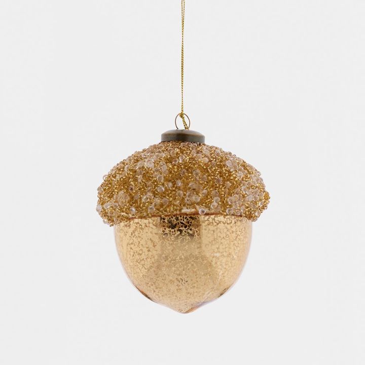 Lustrous Acorn Decoration Gold