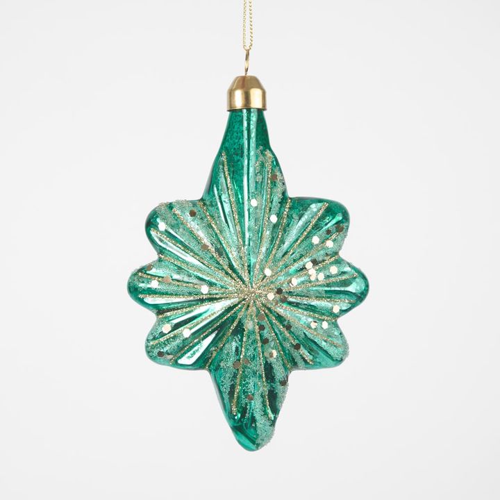 Majestic Emerald Star Tree Decoration Green