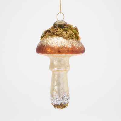 Wild Mushroom Glitter Decoration Bronze