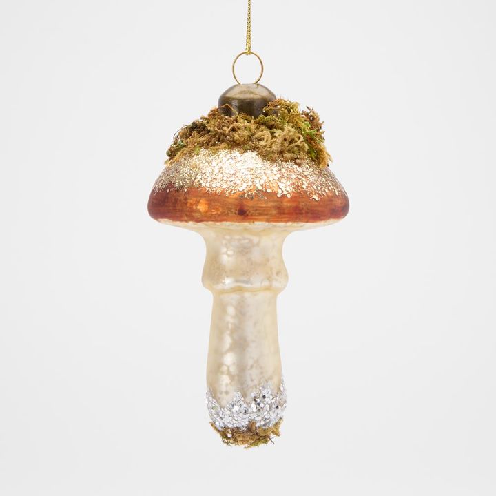 Wild Mushroom Glitter Decoration Bronze