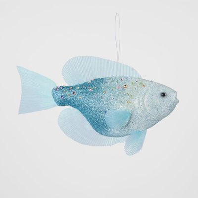 Glacier Fish Decoration Blue and White