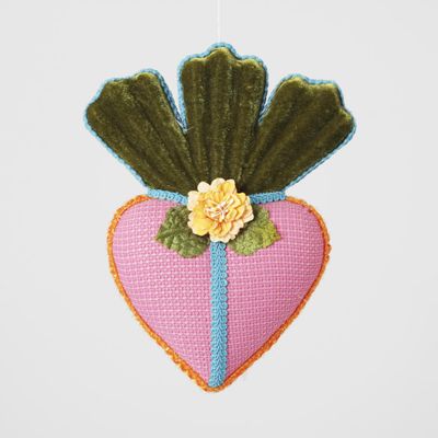 Fiesta Heart Decoration Pink & Olive