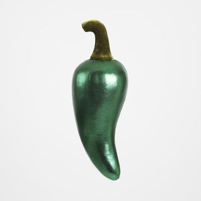 Metallic Emerald Chilli Decoration Green