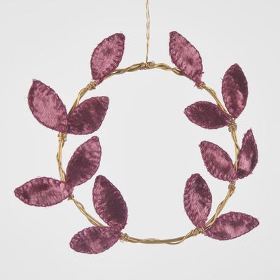 Handmade Mini Velvet Wreath Plum