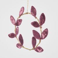 Handmade Mini Velvet Wreath Plum