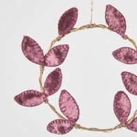 Handmade Mini Velvet Wreath Plum