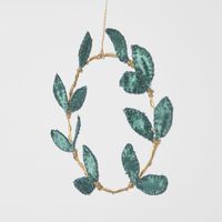 Handmade Mini Velvet Wreath Green