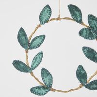 Handmade Mini Velvet Wreath Green