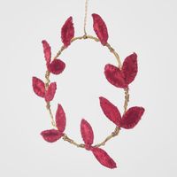 Handmade Mini Velvet Wreath Red