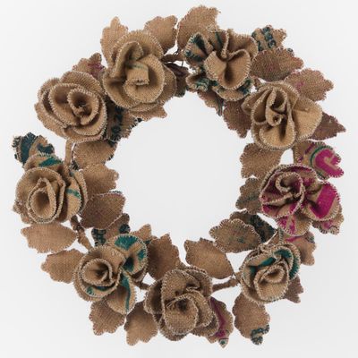 Recycled Jute Flower Wreath 50cm