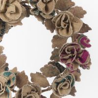 Recycled Jute Flower Wreath 50cm