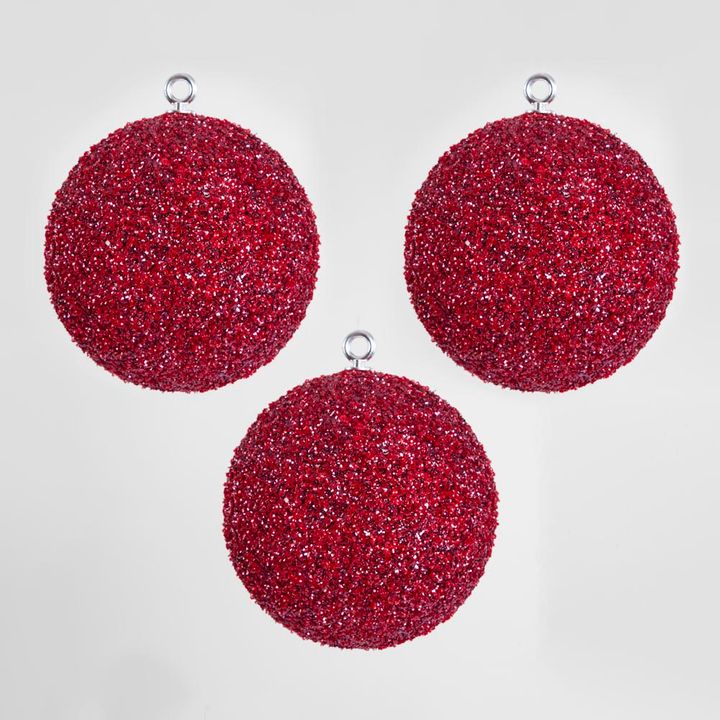 Ruby Crunch Bauble - Set of 3