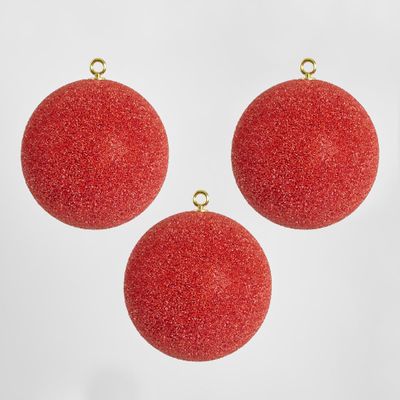 Pomodoro Ice Bauble Red - Set of 3