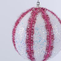 Candy Stripe Bauble Pink Set of 6