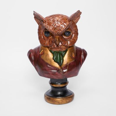 Owl with Monacle Bust