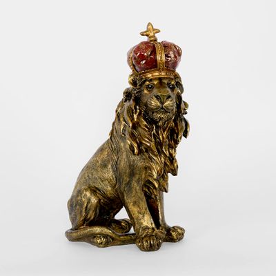 Regal Lion Figurine