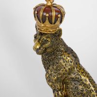 Regal Leopard Figurine
