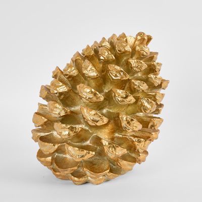 Gold Foil Pinecone Decor Large