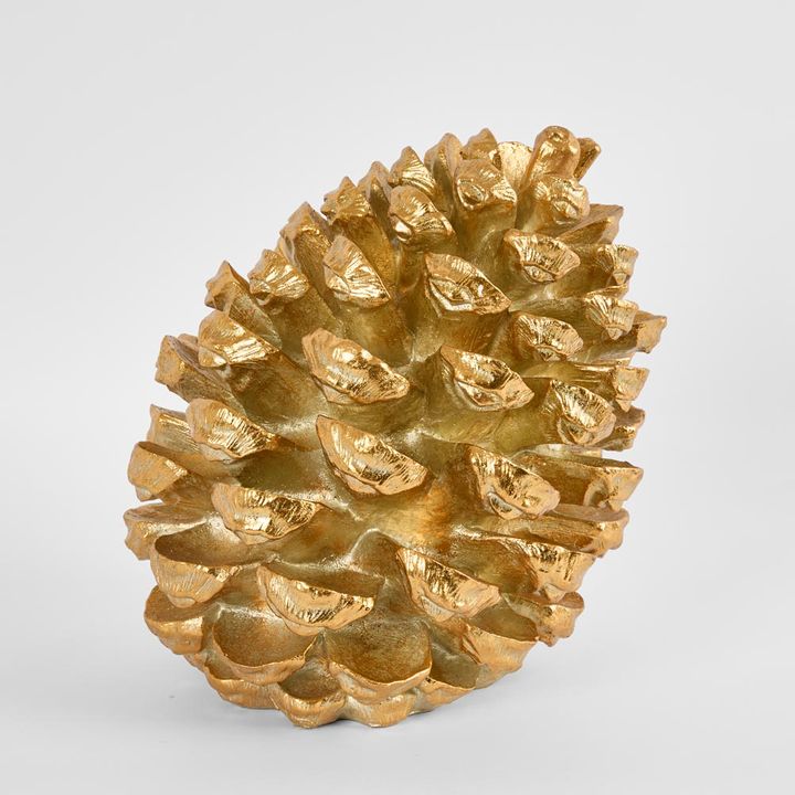 Gold Foil Pinecone Decor Large