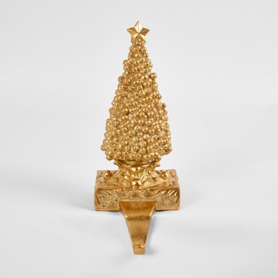 Gilded Topiary Tree Stocking Holder