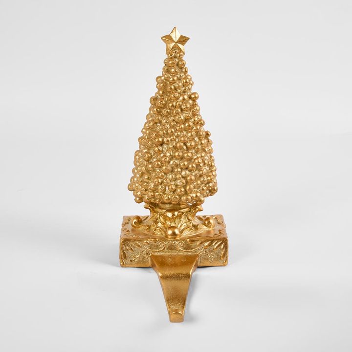 Gilded Topiary Tree Stocking Holder