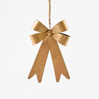 Brass Bow Tree Decoration