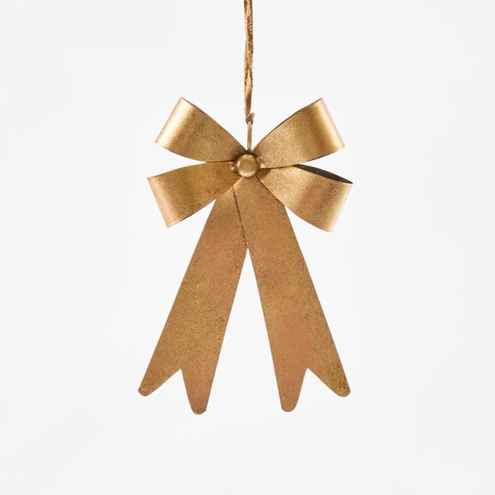 Brass Bow Tree Decoration