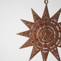 Rusty Etched Star Decoration