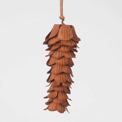 Rusty Pinecone Decoration Long