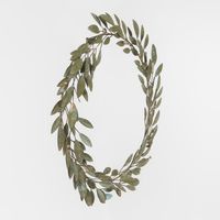 Tarnished Green Leaf Metal Wreath 55cm