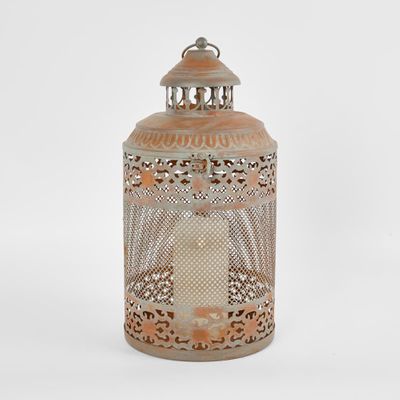 Tarnished Metal Lantern Set of 2